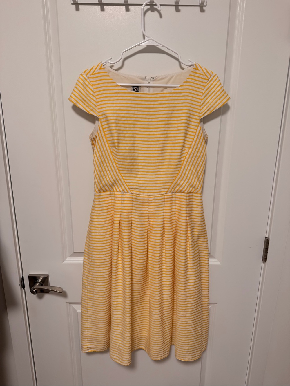 Anne Klein - Yellow Striped Fit & Flare Dress